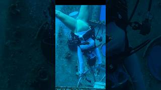 WRECK DIVING FUN in Grand Cayman  Getting crazy on the Kittiwake [upl. by Iidnarb352]