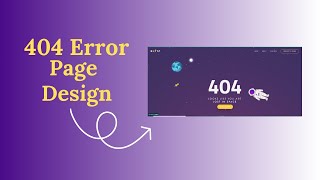 How To Make 404 Error Page Design 💜Created 404 Error Page Design Using HTML CSS amp JS🎯 [upl. by Gabriele]