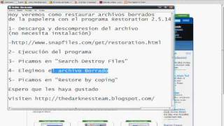 Restaurar archivos eliminados de la Papelera de Reciclaje Tutorial [upl. by Nicol]