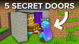 5 EASY Secret Doors To Build in Minecraft [upl. by Htebaile]