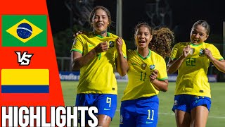 Brazil vs Colombia  All Goals amp Highlights  CONMEBOL Feminino SUB17  220324 [upl. by Avivah486]