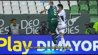 Audio VAR Deportivo Cali vs Junior FC jugada 2 [upl. by Shipley]