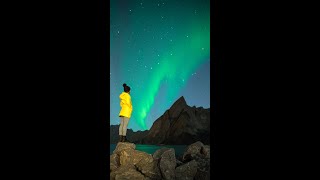 Northern Lights  Aurora Borealis  Night Sky in the Lofoten Islands Norway  Bella Bucchiotti [upl. by Christi]