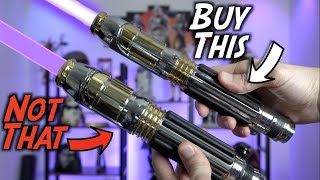 Star Wars Galaxys Edge Mace Windu Lightsaber VS Neopixel from Artsabers [upl. by Aihtekal]