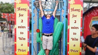 Hang Challenge is the HARDEST Carnival game ever [upl. by Tnahs374]