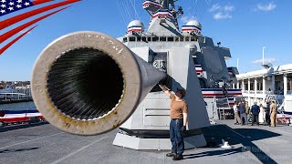 BIG GUN in Action The Power of the Mk 45 5Inch Naval Gun [upl. by Ojyllek552]