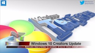 Windows 10 Creators Update  Relocate Users Folder [upl. by Aisiram]