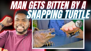 🇬🇧BRIT Reacts To A MAN GETS BITTEN BY A SNAPPING TURTLE [upl. by Bertie]