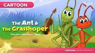 រឿងនិទានភាសារអង់គ្លេសThe Ant and the Grasshopper New Cartoon  kids in english HD [upl. by Morganica]