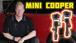 How to remove and replace the front shock absorber on the Mini Cooper R56 R57 R58 and R59 [upl. by Namor]