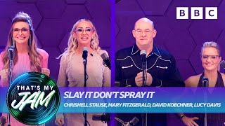 Slay It Don’t Spray It with Chrishell Stause Mary Fitzgerald David Koechner and Lucy Davis 💦 [upl. by Helli]