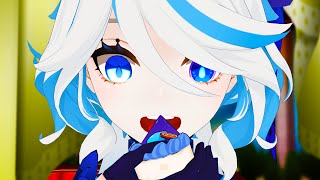 Furina Eating Cake  Genshin Impact Animation [upl. by Brnaba]