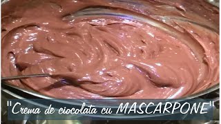 Rețetă de cremă de ciocolată cu brânză Mascarpone pentru torturi  CristineCuisine [upl. by Isidro830]