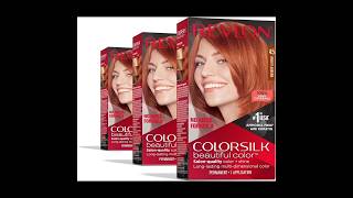 Revlon ColorSilk Permanent Hair Color LongLasting HighDef with 100 Gray Coverage 45 Bright Auburn [upl. by Akirret]