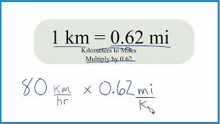 How to Convert 80 kmhr to mihr [upl. by Furmark]