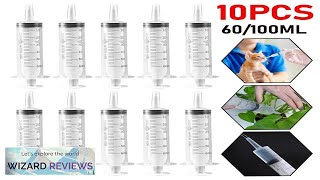 60ml100ML Feeding Syringe Glue Filling Enema Syringe Nutrient Sterile Without Needle Review [upl. by Enelrihs513]