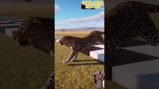 Wild Animals VS Dinosaurs Animals Race in Planet Zoo included TRex Brachiosaurus Cheetah Part 2 [upl. by Nonnarb]