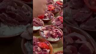 kosa somsa Street food food uzbekfood meat streetfood [upl. by Aicilegna746]