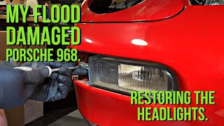 Restoring a Flood Damaged Porsche 968 Headlight restoration Porsche968 [upl. by Carling368]