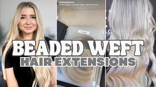 Beaded Weft Hair Extensions  My Thoughts  Come With Me To The Salon l Bellami Hair Extensions [upl. by Watt]