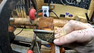 A wee bit more  Iron Wood Cane Extension  Woodturning [upl. by Arimat931]