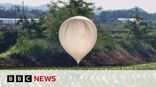 North Korea drops trash balloons on South Korea  BBC News [upl. by Nanda]