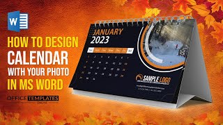 How to Design Calendar in MS Word  Personalized Month Calendar  DIY Tutorial [upl. by Rozamond718]