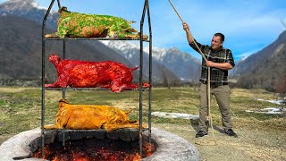 3 Whole Whole Sheep Fried In A Tandoor 3 Bright Flavors With A Crust [upl. by Nattirb200]