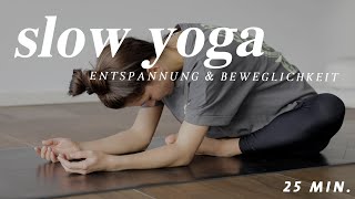 Yoga für Entspannung amp Beweglichkeit  Innere Ruhe finden  Verspannungen im Rücken lösen Slow Yoga [upl. by Cotter]