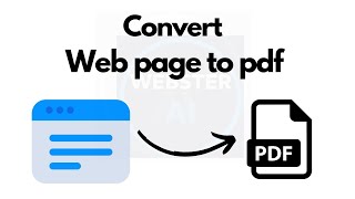 Convert web page to pdf [upl. by Aztinaj]