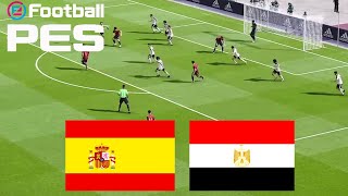 ESPANHA X EGITO FUTEBOL MASCULINO OLIMPIADAS 2024 SIMULAÇÃO FUTEBOL EFOOTBALL PES [upl. by Meyer]