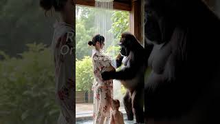 Gorillas Gentle Journeynatureanimals explore beauty happy short shorts funny baby cute [upl. by Sicard991]