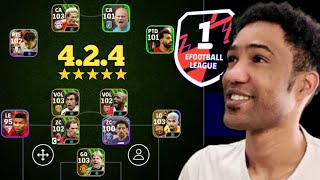 COMO MONTAR E JOGAR BEM na FORMAÇÃO 4 2 4 no eFootball 2024 Mobile [upl. by Georg]