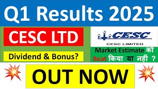 CESC LTD Q1 results 2025  CESC LTD results today  CESC LTD Share News  CESC LTD Share latest news [upl. by Torrlow343]