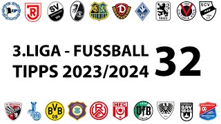 FussballTipps 3Liga  32Spieltag  Saison 20232024 [upl. by Isborne]