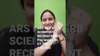 ARS NET ASRB SCIENTIST RECRUITMENT EXAM DATES ANNOUNCED shorts deepshikha ars2021unacademylive [upl. by Vita]