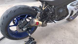 2020 GSXR 1000 Full Titanium Akrapovic Exhaust Sound [upl. by Holub]