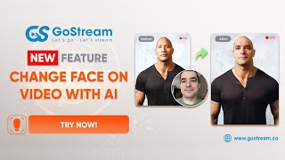 GoStream  How to use AI change face feature on video live stream [upl. by Willette]