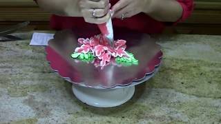 How to Pipe a Poinsettia  Cake Decorating [upl. by Jemmy860]