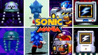 Sonic Mania Origins of All Zones Enemies Bosses amp Powerups [upl. by Shirl]