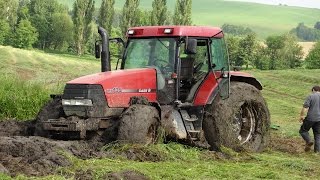 TRACTOR IN MUD  CASE IH 135MX IN THE MUD [upl. by Atihana]