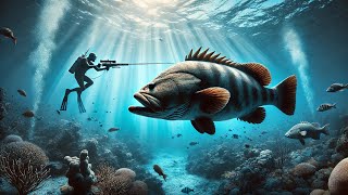 Top 4 Incredible Grouper Spearfishing Catches [upl. by Sidky274]