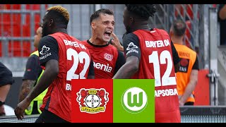 Bayer Leverkusen won 43 against VFL Wolfsburg in a tight match [upl. by Llebyram]