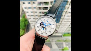 ORIENT STAR MOONPHASE WHITE 50H REAY0106S00B  ĐỒNG HỒ NAM [upl. by Eibrik]