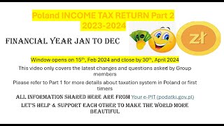 Poland Income Tax Return part 2  2024  PIT 11  Tax Relief  Check Description [upl. by Alegna240]