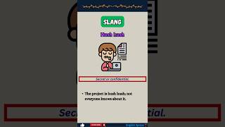 Hush hush  English Slang  Learn English  Vocabulary shorts learnenglish vocabulary [upl. by Ecilef]