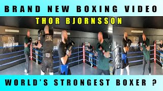 HAFTHOR BJORNSSON LATEST BOXING VIDEO  DO YOU THINK HE CAN BEAT EDDIE HALL [upl. by Kendy]