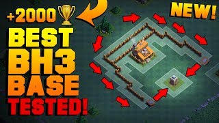 BEST Builder Hall 3 Base w PROOF  NEW CoC BH3 ANTI 2 STAR Builder Base  Clash of Clans [upl. by Ronna]