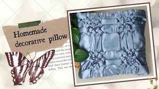 Homemade decorative pillow cover design  canadian smocking pattern tutorial [upl. by Libyc]