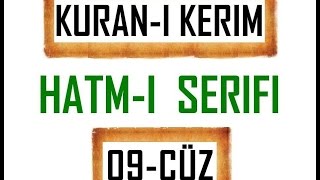 Kuran 9 CÜZ Kuran Kerim Hatmi Şerif Hatim arapça türkçe mukabele Quran muslim islam [upl. by Breana425]